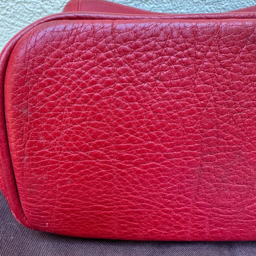 Auth Vintage Tomato Red Costa Rica Coach 4924 Sonoma Pocket Zip Leather Bag - Picture 14 of 15